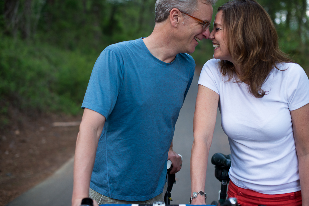 Bicycle Engagement Photos Greenville SC