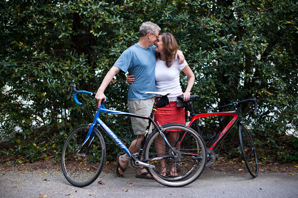 Bicycle Engagement Photos Greenville SC