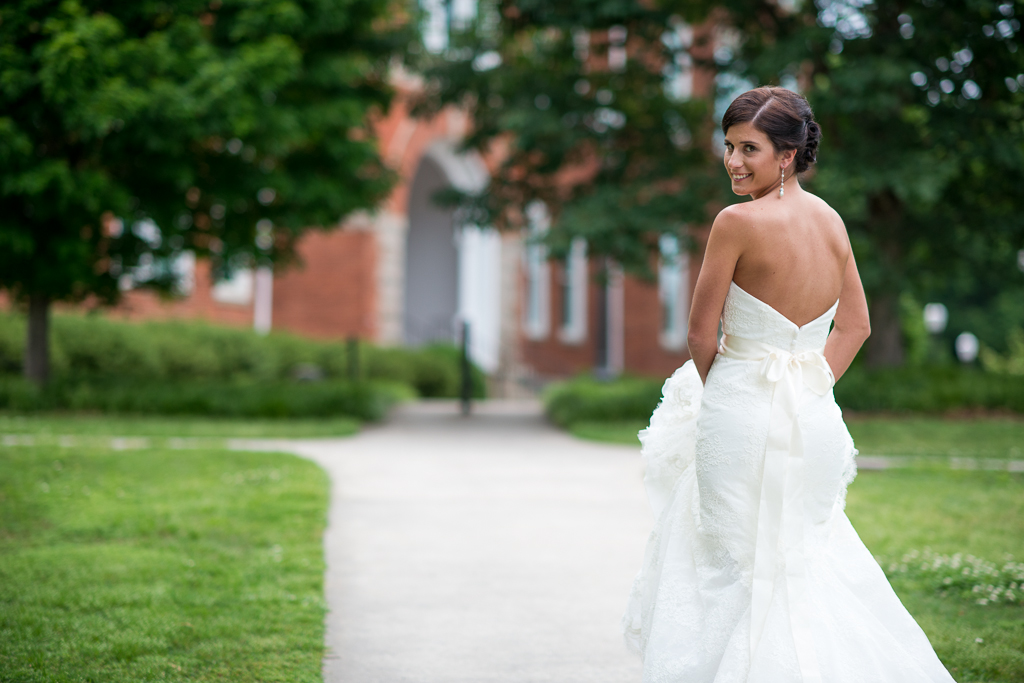 Clemson University wedding bridal photos Tillman Hall