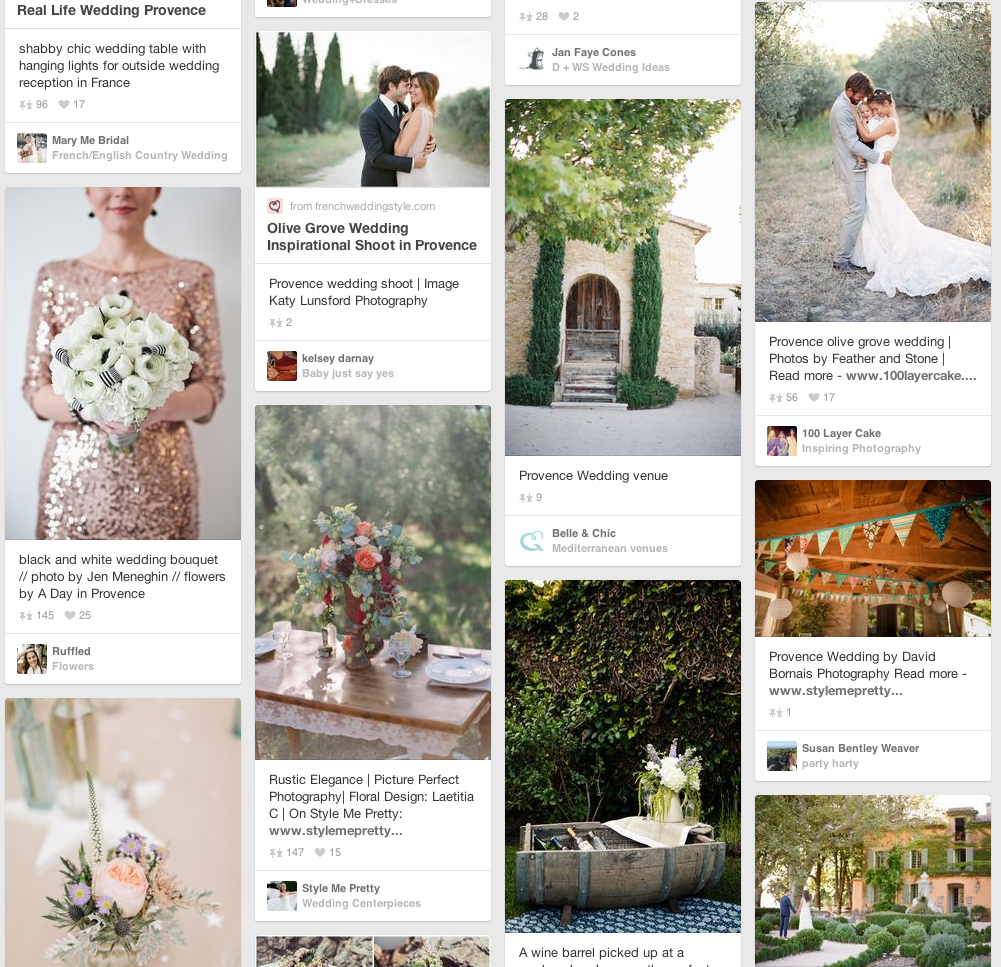 Provence Weddings from Pinterest