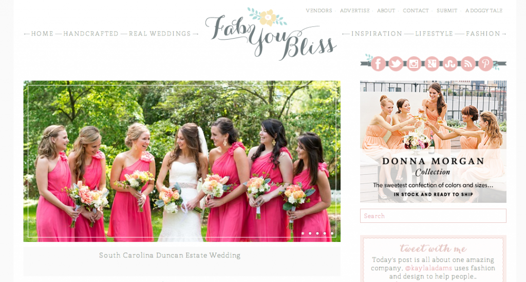 Featured Wedding Fab You Bliss blog